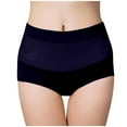 thumbnail image 2 of YWDJ Shaping Panties Women Briefs Lace Lightweight High Waist No Show Solid High Waist Tummy Controlling Warm Underwear Sexy Underwear Briefs Dark Blue L, 2 of 5