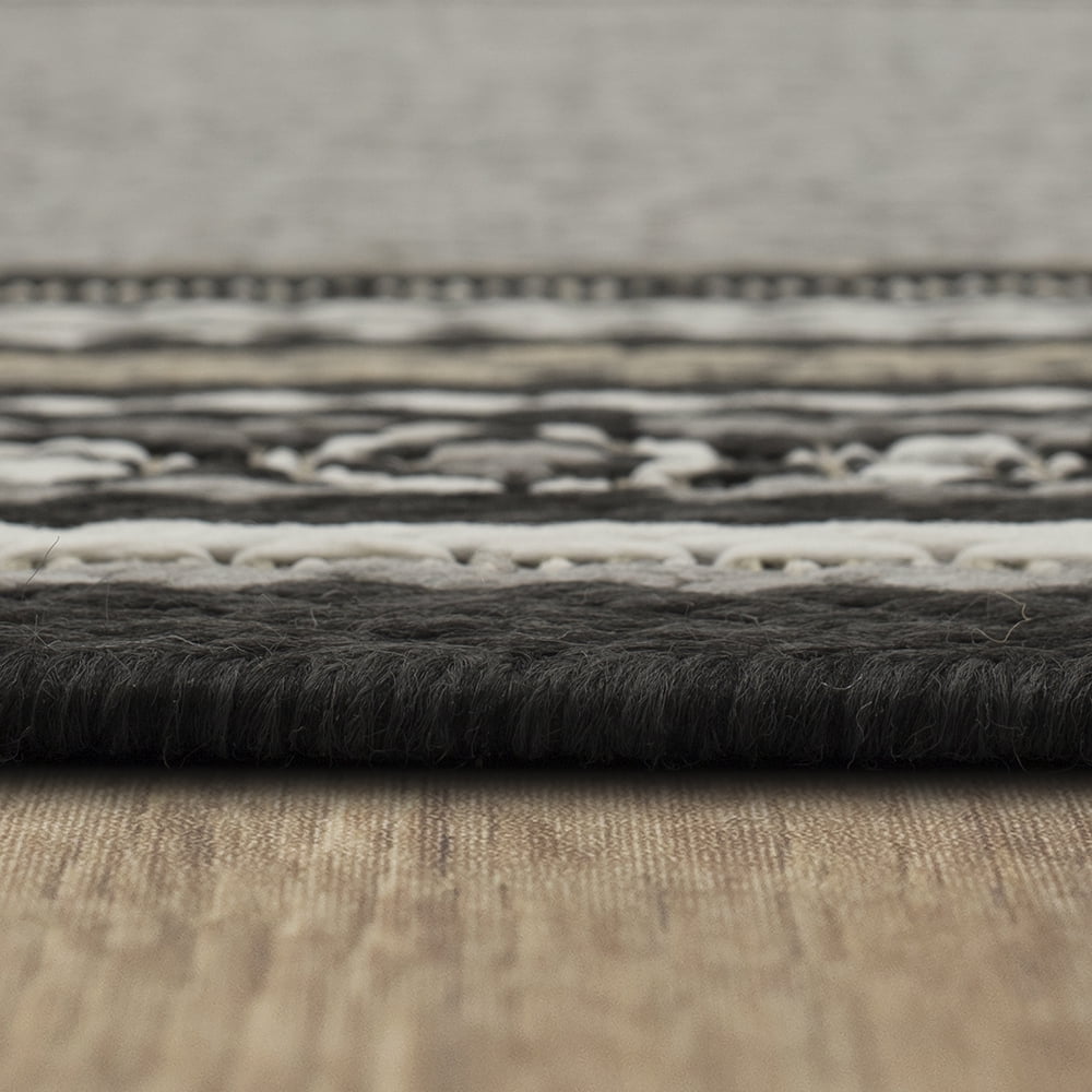 Mohawk Home Islamorada Stripe Outdoor Area Rug, Dark Grey, 10' x 13'