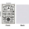 thumbnail image 2 of 1pc Bathroom Rules Metal Tin Signs Vintage Bathroom Quotes Signs Funny Toilet Wall Art Plaque Bathroom Tin Sign Wall Decor Bathroom Toilet Sink Wall Decoration, 2 of 9