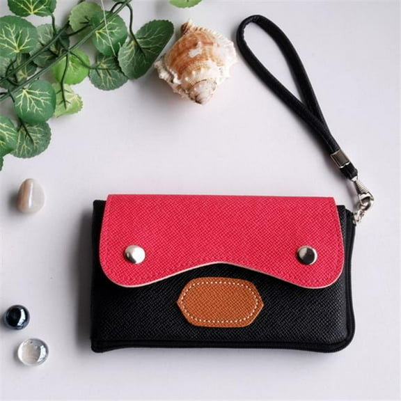 BX006-BLACK Black Classics - Colorful Leatherette Mobile Phone Pouch Cell Phone Case Clutch Pouch