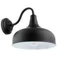 thumbnail image 1 of Sunlite 46067-SU Gooseneck Rustic Barn Light Fixture, Wall Mount, Medium Base (E26) Socket, Standard A19 Bulb Required (60W Max), 12 Inch, Indoor and Outdoor Use, UL Listed Wet Location, Black, 1 of 5