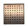 thumbnail image 6 of 6 Inch Oil Rubbed Bronze Square Shower Drain with Hair Trap Set (2 Designs), 6 of 7