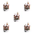 thumbnail image 2 of Kearding Resin Christmas Scene Snow House LED Village A Gift Desktop Set Decoration Type2 NO2, 2 of 6