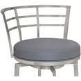 thumbnail image 2 of Armen Living Viper Barstool, Brushed Stainless Steel Finish with PU Upholstery, 2 of 4