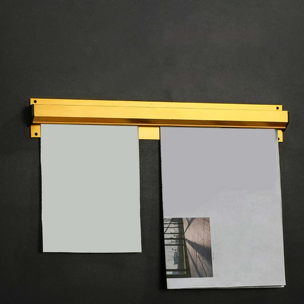 Estante para cheques deslizante de cocina montado en la pared Menú de soporte para s y pestaña para exhibidores de cheques Longitud 60 cm Cola Estante de cheques deslizantes