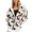A-Beige378, variant on Women's Sunflower Bee All Over Print Full Zip Hooded Jacket Dual Side Pocket Loose Fit Spring Outerwear Coat