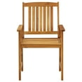 thumbnail image 4 of vidaXL Patio Chairs Outdoor Patio Dining Chair with Cushions Solid Wood Acacia, 4 of 11