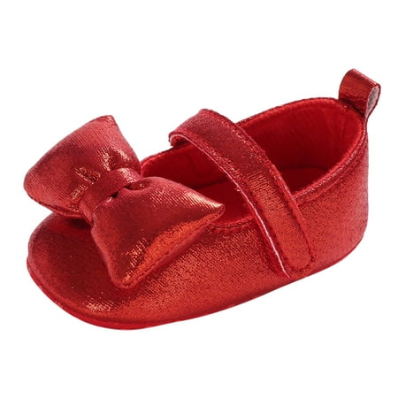 

NIUREDLTD Children Baby Shoes Boys Girls Floor Sports Shoes Flat Bottom Non Slip Hook Loop Bow Soft Comfortable Size 13