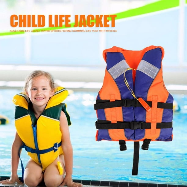 Famelof Kids Life Vest Fishing Boating Drifting Water Sports Life Jacket w/  Whistle