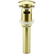 Vanity Pop Up Drain Stopper with Overflow, Gold Bathroom Faucet Lavatory Vessel Sink Drain