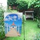 thumbnail image 1 of Puente de Madera Gazebo en el Mar ABPHQTO Decoración Bandera de jardín 70x100 cm, 1 of 1