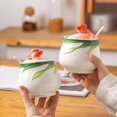 thumbnail image 3 of YISITIAN Fish Ceramic Sugar Bowl with Lid and Spoon, 3D Relief Design Salt and Spice Container for Kitchen Countertop, Decorative Aquatic Theme Jar for Dining Table, 6 OZ AZ1014-4604, 3 of 6