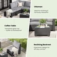 thumbnail image 3 of STARY Outdoor Wicker conversation sets, 9 Pieces Patio Furniture Sofa Set with Coffee Table, All Weather for Garden, Backyard, Balcony (Dark Gray), 3 of 7