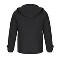 thumbnail image 4 of Ofreoo Men Casual Solid Thick Zipper Hooded Long Sleeved Warm Cotton Jacket Coat Christmas Gift, 4 of 9