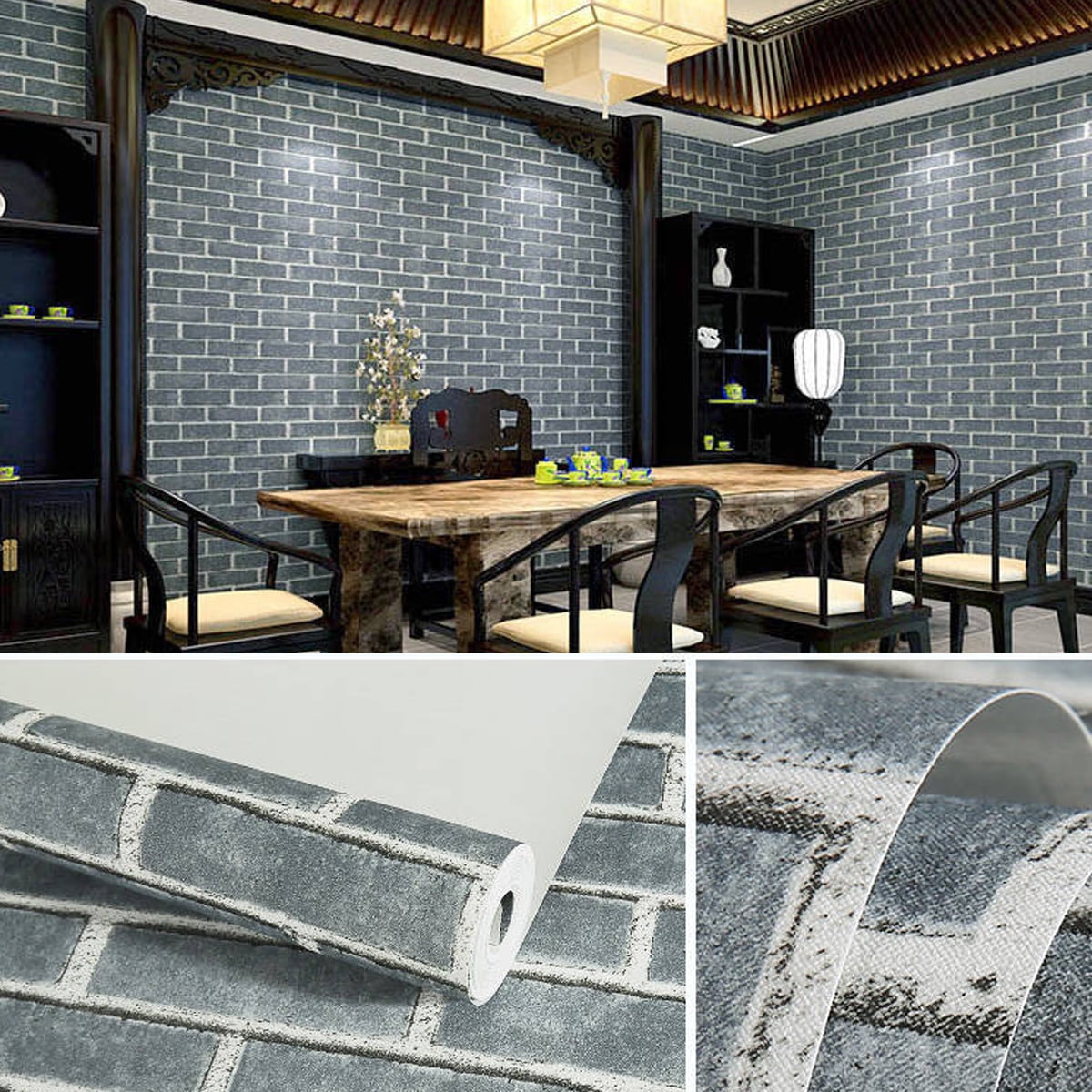 32.8*1.7ft 3D Wall Panels, 3D Visual Effects Foam Wall Panels Faux