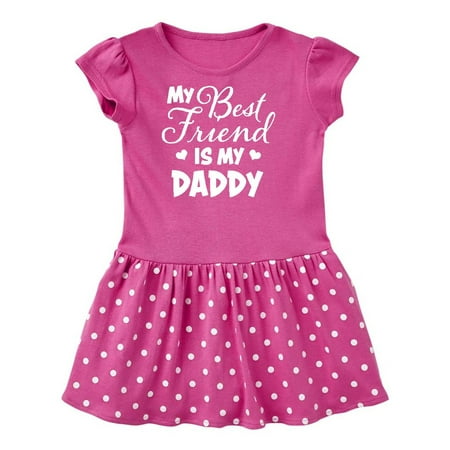 

Inktastic My Best Friend is My Daddy with Hearts Gift Toddler Girl Dress