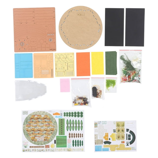 Tiny House Kit, Star Garden Easy Assembly Miniature House Kit 1:24 For Office
