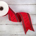 thumbnail image 6 of HGTV Home Collection Dupion Double Side Piping Ribbon , Red Green, 3 in, 6 of 6