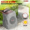 thumbnail image 3 of Solar & USB Rechargeable Outdoor Rock Speaker – Waterproof Bluetooth 5.3 Garden Speaker with 7-Color RGB Lighting, 2600mAh Battery for Pool, Patio & Home,2PCS Grey, 3 of 14