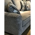 thumbnail image 4 of Gray Textured Fabric - Platinum Model Overstuffed Cushions High Foam Seat Flared Plastic Legs Made Easy To Assemble In Upholstery Design Comfortable Slightly -colored Graceful And Assembly, 4 of 6