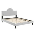 thumbnail image 3 of Modway Soleil Performance Velvet Full Bed in Light Gray, 3 of 10
