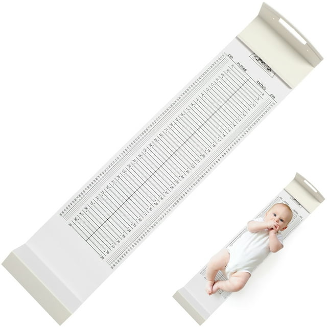 FELTECHELECTR Tapete de medición para bebés, regla de altura, registro de crecimiento de bebés recién nacidos, herramienta de medición
