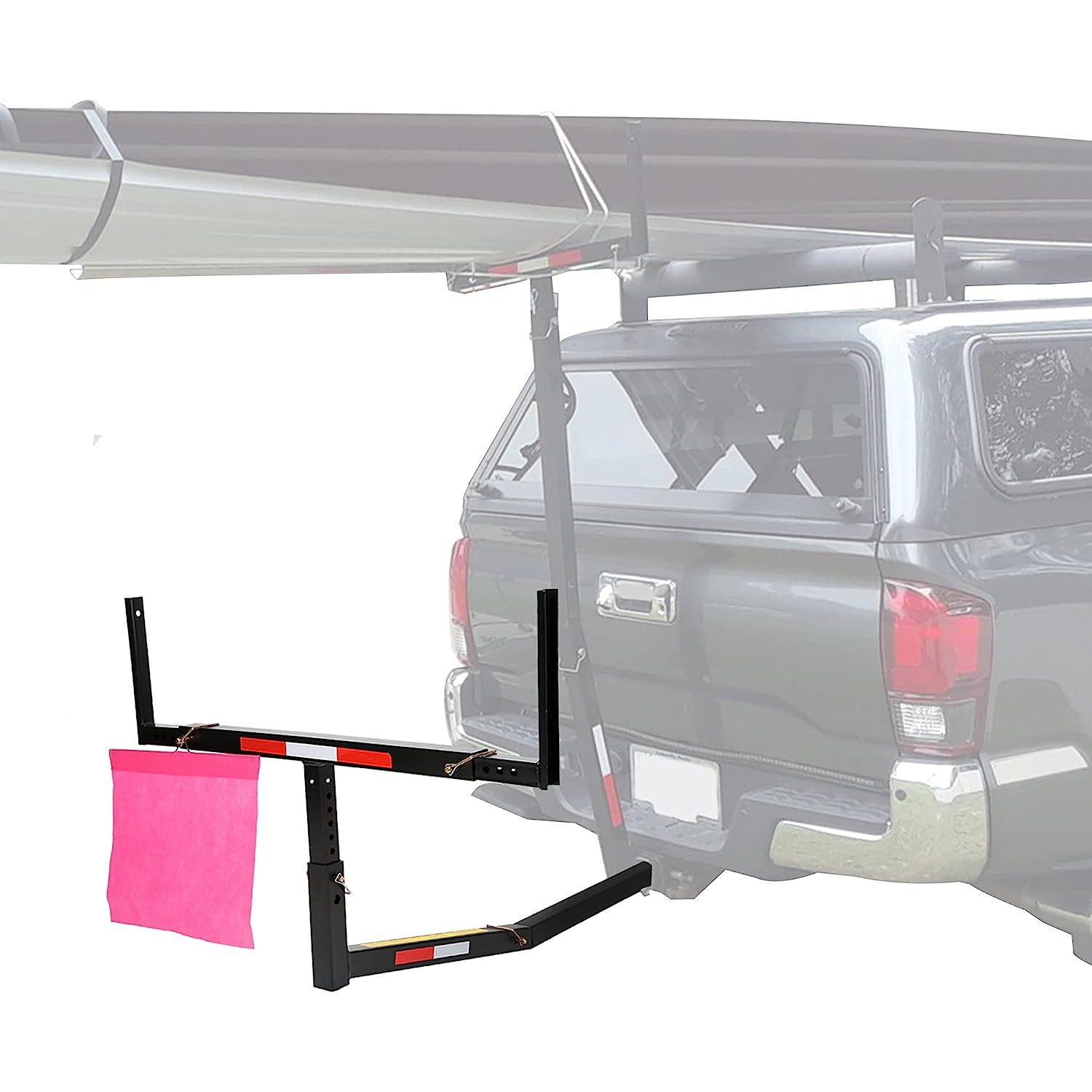 Dexusay Truck Bed Extender Pickup Truck Bed Hitch Mount Extension Rack