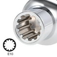 thumbnail image 3 of Unique Bargains Socket de spline universal poco profunda E10 de 1/2 pulgadas 12 puntos Cr-V acero, 3 of 4