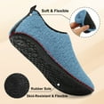 thumbnail image 2 of L-RUN Women Men Cozy Slippers Velvet Lining Indoor House Slippers, 2 of 7
