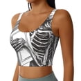 thumbnail image 2 of Pofeuu Skeleton Book Lover Print Sports Bra for Women Sexy Vest Yoga Running Gym Fitness Crop Bras Tops-Medium, 2 of 8