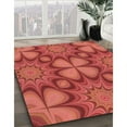 thumbnail image 2 of Ahgly Company Indoor Square Patterned Love Red Area Rugs, 4' Square, 2 of 6