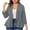 Gray, variant on Hot6sl Women's Blazer Womens Solid Color Casual Long Sleeve Lapel Button Blazer Jacket