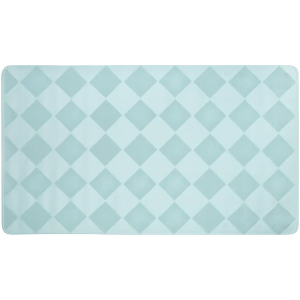 Mainstays Blue Diamonds Rubber Bath Mat, 1 Each