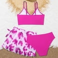 thumbnail image 4 of kpoplk Girls Swimsuit 3PCS Bikini Sets,Adjustable Shoulder Strap Bathing Suits 5-14Y Girls' Swimwear with Cover Up Skirt(Hot Pink,16-17 Y), 4 of 4