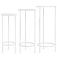thumbnail image 1 of vidaXL Support de Plante Ensemble 3 Pcs Style Vintage Métal Blanc Antique, 1 of 5