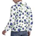 thumbnail image 3 of Hoodies for Men - leaf Blueberries Print Long Sleeve Comfrt Men'S Fashion Hoodies & Sweatshirts, Sweatshirts for Men Hoodies Pullover Clothing Clothes with Pouch, 3 of 7