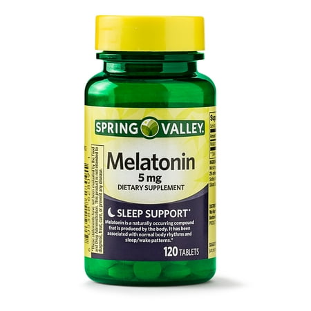 Spring Valley Melatonin Tablets, 5 mg, 120 Ct (Best Melatonin For Kids)