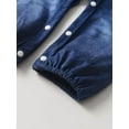 thumbnail image 5 of Newborn Baby Boy Clothes Long Sleeve Faux-two Romper Cowboy Jumpsuit Blue 3-6 Months, 5 of 6