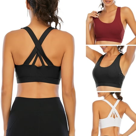 

Women s Sports Bras Criss Cross Back Workout Padded Wireless Yoga Bra For Running Swimming Aerobics Fitness Pilates Sports Dance