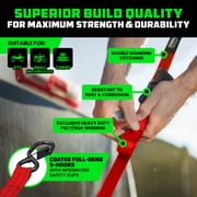 Rhino USA 1 x 10' Retractable Ratchet Straps 1,209lb Break Strength (Red 4-Pack)