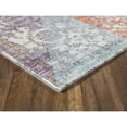 thumbnail image 3 of LBaiet 2' x 3' Orange and Purple Geometric Distressed Rectangular Area Throw Rug, 3 of 4