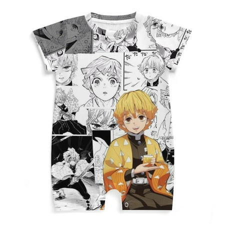 

Demon Slayer Baby Romper Anime Romper for Baby Short Sleeve Pajamas for Baby Boy Girl Jumpsuits Sleep And Play 3-24 Months
