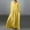 A0409-Yellow, variant on QUINDOS Summer Dresses for Women 2025 Sundress Beach V-neck Long Sleeve Plus Size Dresses Solid Color Pockets Cotton Linen Long Maxi Dresses for Women