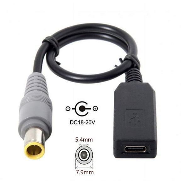 FVH USB 3.1 Type C USB-C to DC 20V 7.9*5.4mm Power Plug PD Emulator Trigger Charge Cable for Laptop