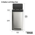 thumbnail image 7 of Kohler K-20941-ST 8 Gallon Loft Trash Can, Stainles Steel, 7 of 7