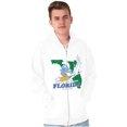 thumbnail image 5 of Florida FL Surf Beach Sunshine Smurf Unisex Plus Size Zip Hoodie Brisco Brands 2X, 5 of 6
