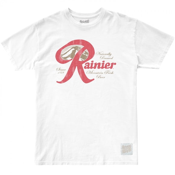 Rainier Beer Naturally Brewed Classic Logo White T-Shirt-Small