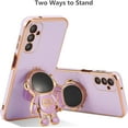 thumbnail image 3 of for Samsung Galaxy A15 4G/5G Case Cute 6D Astronaut Case with Stand Function Luxury Plating Case Cover Slim Fit Soft TPU Shockproof Bumper Protective Electroplated Case for Girls Boys,Purple, 3 of 12