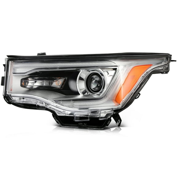 SCITOO Headlight Assembly Fit 2017-2019 for GMC Acadia Chrome Housing Left Side Headlight GM2502446