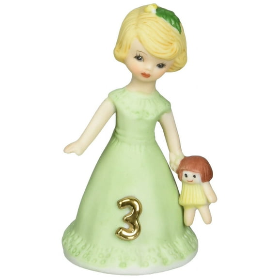 Enesco Growing Up Girls ‚ÄúBlonde Age 3‚Äù Porcelain Figurine, 3.25‚Äù